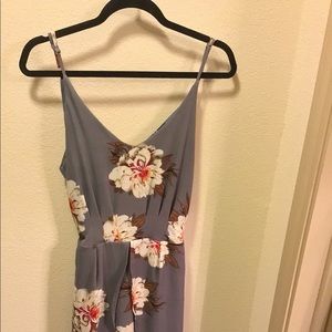 Gray Floral Dress